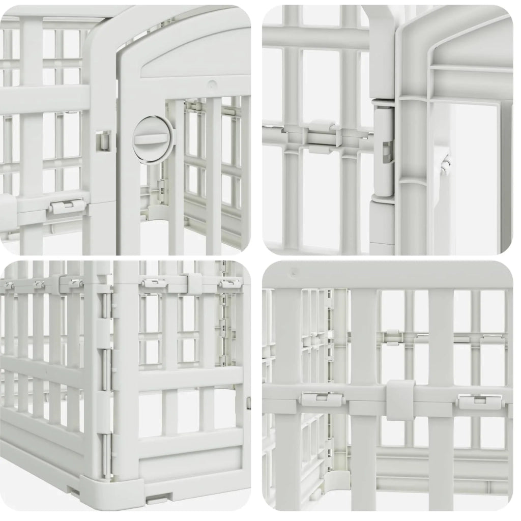 Parco giochi per cani a 4 pannelli Bianco 63 x 63 x 40 cm 42027213
