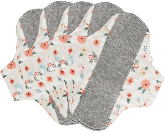 Asorbenti Sanitari di Cotone - 5 Unità - Assorbimento Elevato - Ademanti - Comodi e Senza Allergeni - Per l'Assorbimento delle Donne