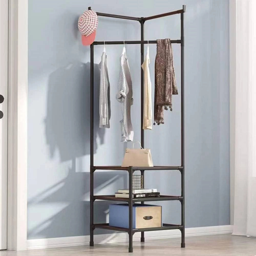 Trade Shop - Appendiabiti Ad Angolo In Metallo Armadio Organizer Abbigliamento Retrò Espositore -