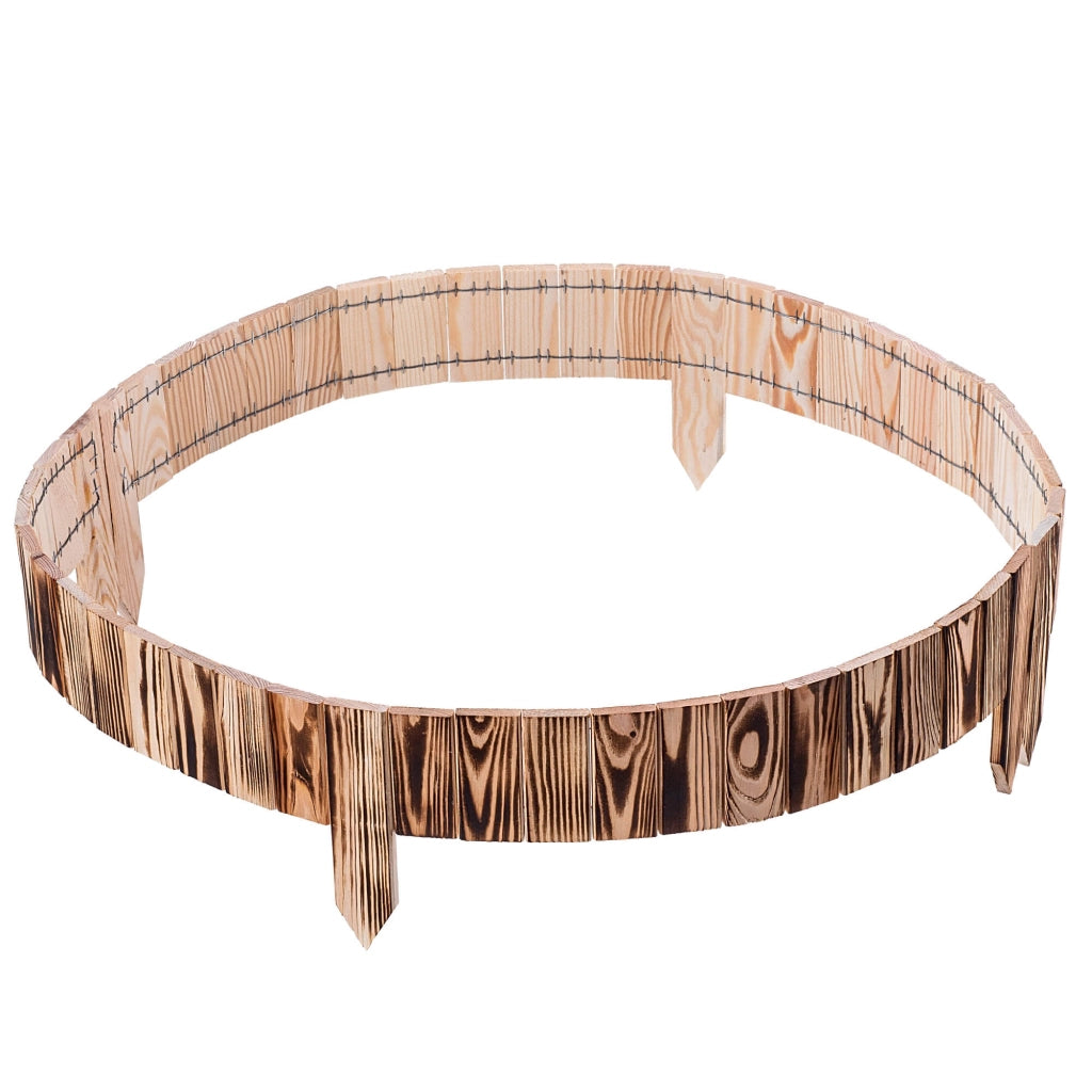 Recinzione da giardino in legno KADAX Palisade, finitura marrone martellata, 10x114 cm
