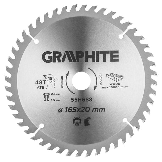 Topex 55h688 lame per sega ad im immersione con punte hm 165 x 20