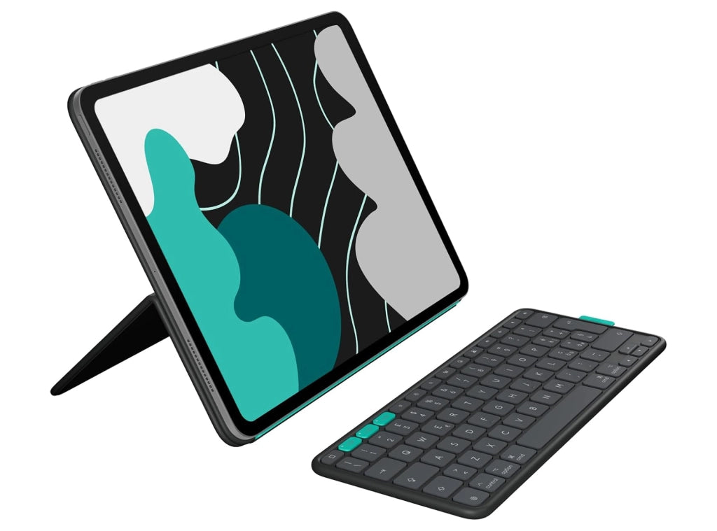 Logitech Flip Folio Custodia con Tastiera Bluetooth Rimovibile per iPad Pro e iPad Air 13" Cover Smart Case Multidispositivo con Supporto Verticale e Orizzontale - EX DEMO