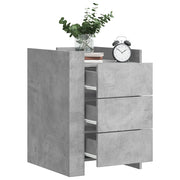 Comodino-Tavolino da notte Grigio Cemento 45x50x65 cm in Legno Multistrato