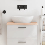 Piano Bagno 60x30x2 cm in Legno Massello Non Trattato