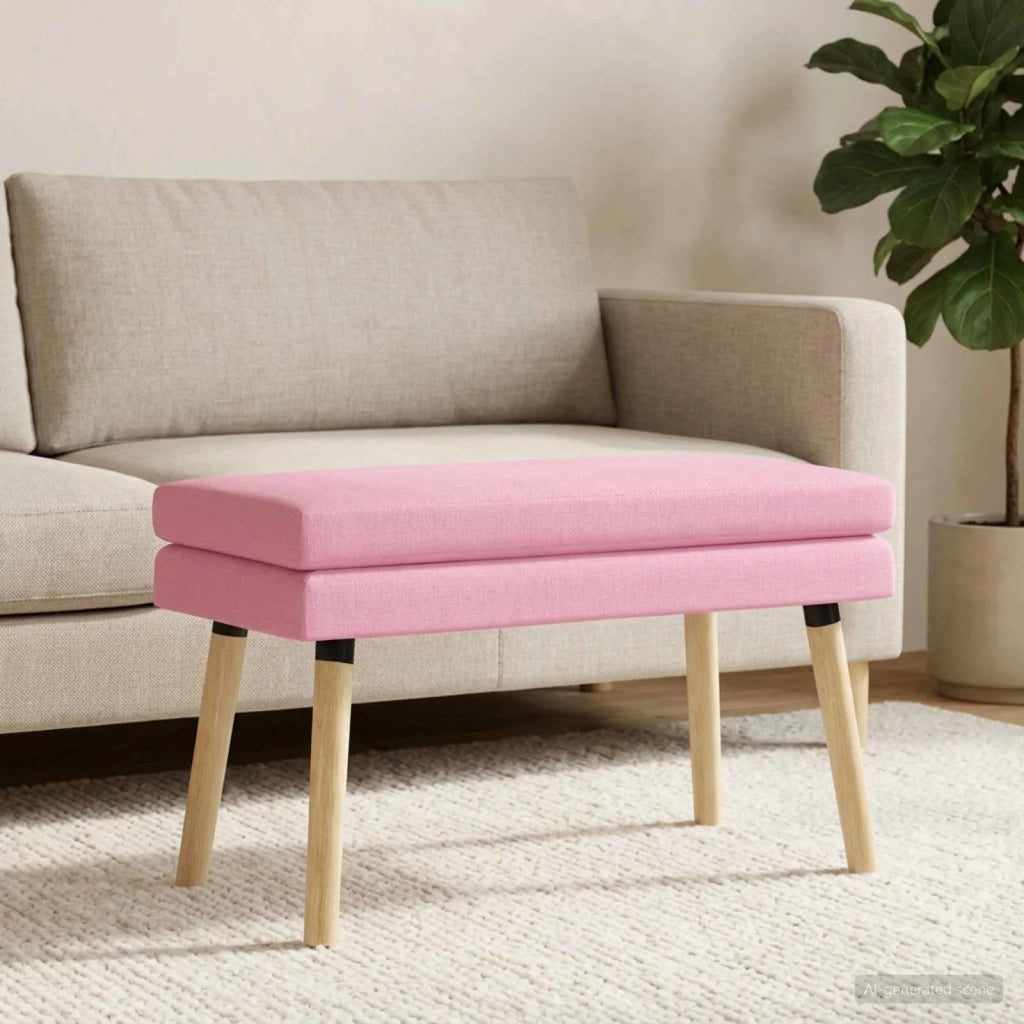 Panchina a doppio strato Rosa 80 x 40 x 47 cm Tessuto 42038443