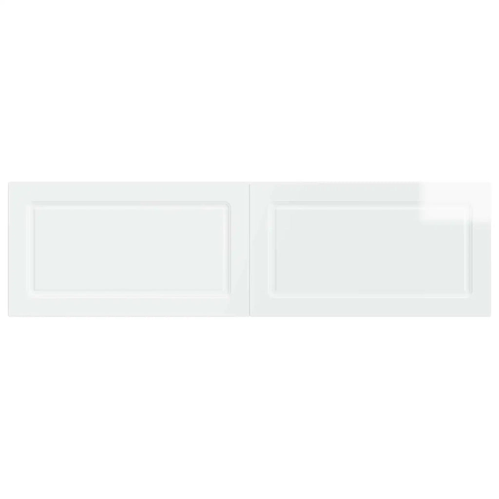 Testiera da Muro UTRECHT Bianco Lucido Legno ingegnerizzato 897819
