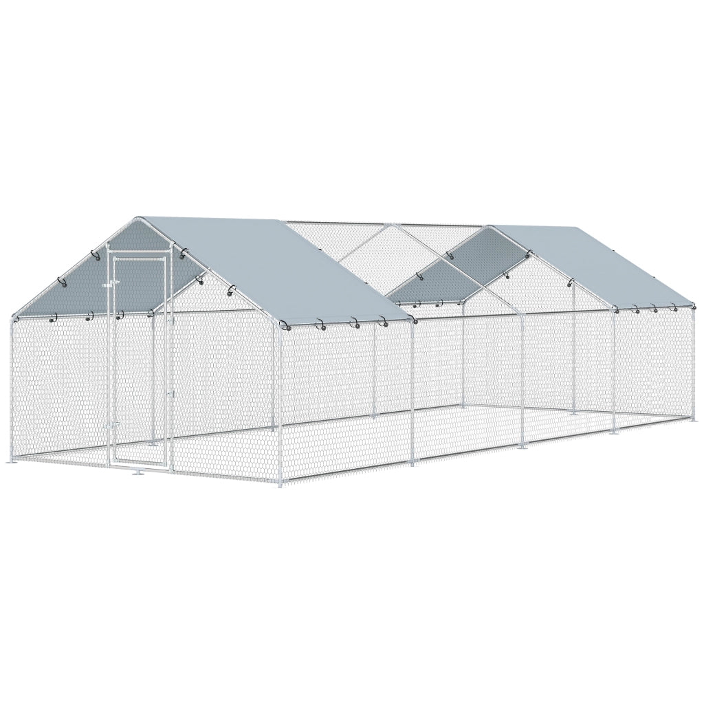 Pollaiolo per Esterno Grande in Acciaio Galvanizzato ¨C zephmum ¨C Grigio 6.8x3x1.9 m