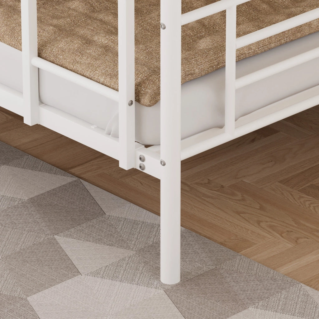 Letto a castello ¨C Minimal ¨C Bianco metallo 90x190cm
