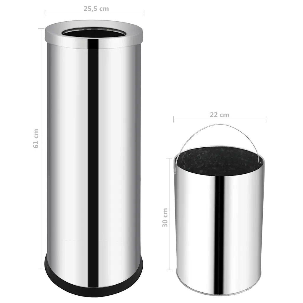 Pattumiera da Albergo 32 L in Acciaio Inox  cod mxl 43284