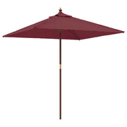 Ombrello | Parasolne da Giardino con Palo in Legno Bordeaux 198x198x231cm