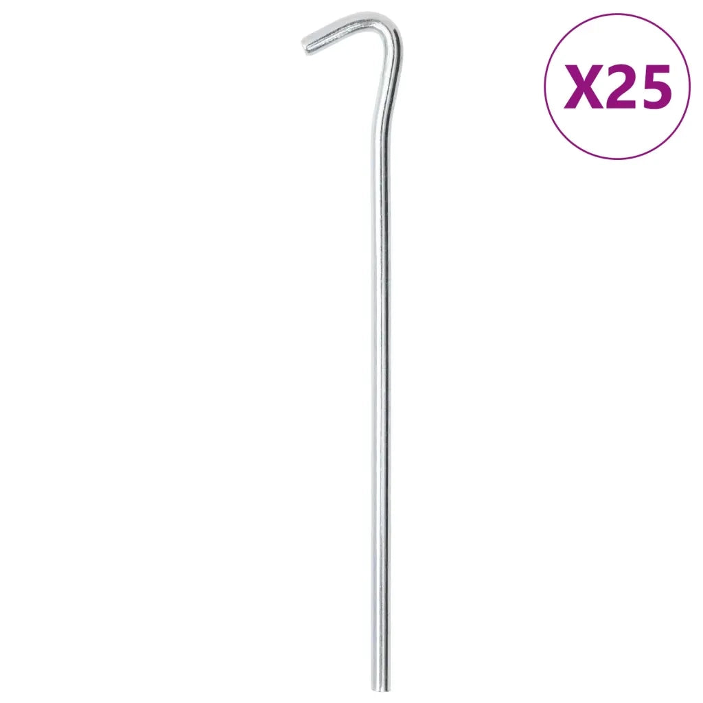 Picchetti per Tenda 25 pz 23 cm Ã˜7 mm in Acciaio Zincato