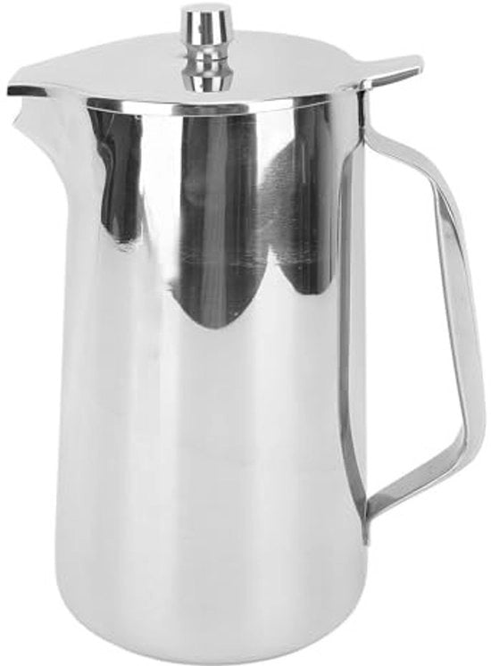 Bidone acqua 2 litri - Materiale in acciaio inossidabile - Con coperchio - Maniglia - Duraturo - Grande capacità - Resistente alla corrosione - Contenitore