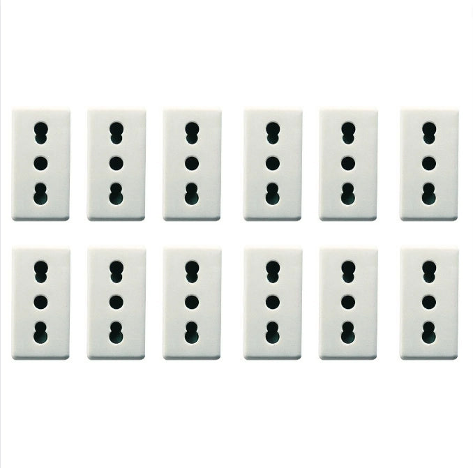 Presa bivalente bipasso 10/16a serie gewiss gw20203 pezzi 12