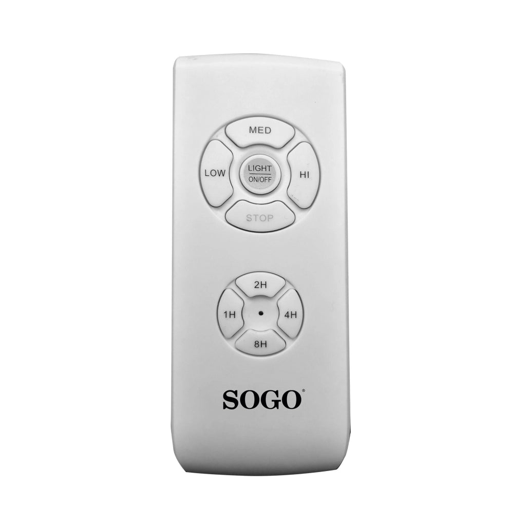Ventilatore da soffitto 132 cm con luce LED 18W, 3 velocità, timer 8h, telecomando e pale in legno - SOGO