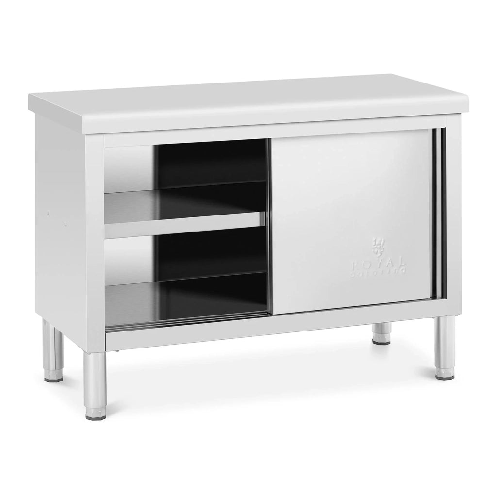 Armadio basso in acciaio inox armadio da lavoro in acciaio inox 120 x 50 cm capacità 390 kg 14_0005008