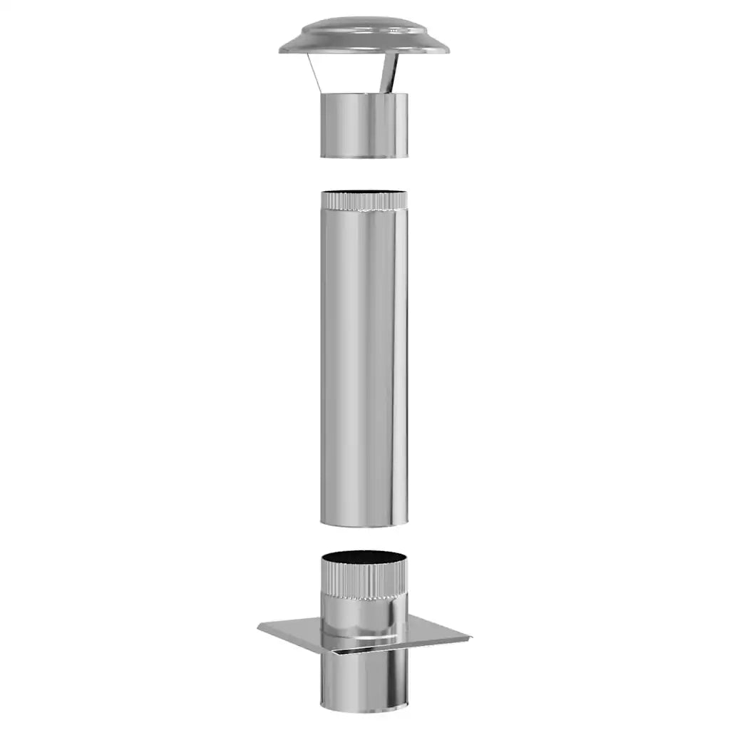 Estensione Camino Argento 25 x 25 x 82 cm Acciaio inossidabile 42008447