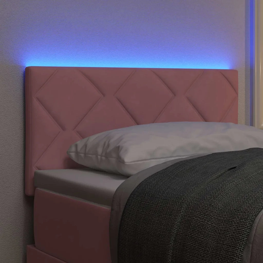 Testiera LED con testiera Rosa 80 cm Pelle Sintetica 3338186