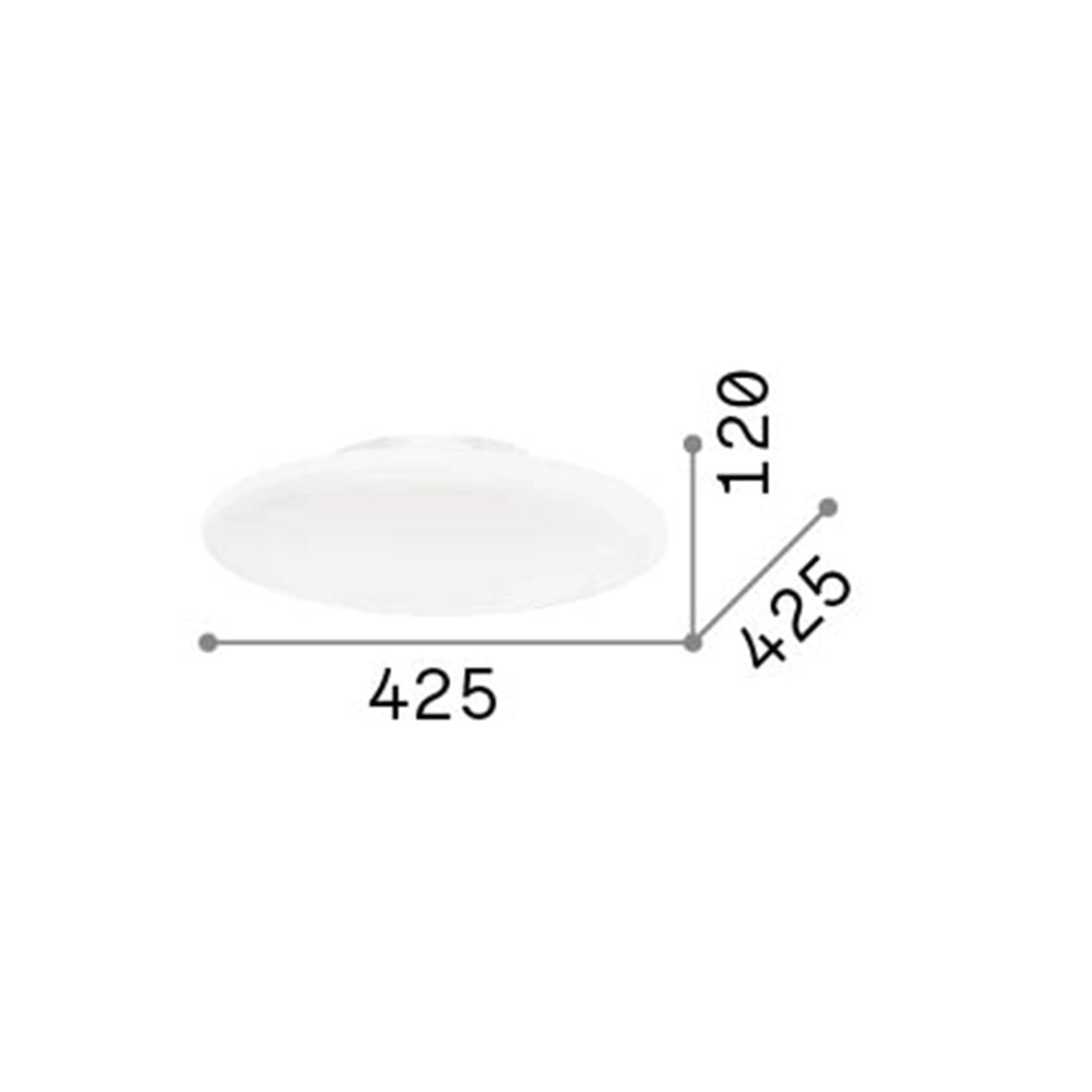 Plafoniera Moderna Smarties Vetro Bianco 2 Luci E27
