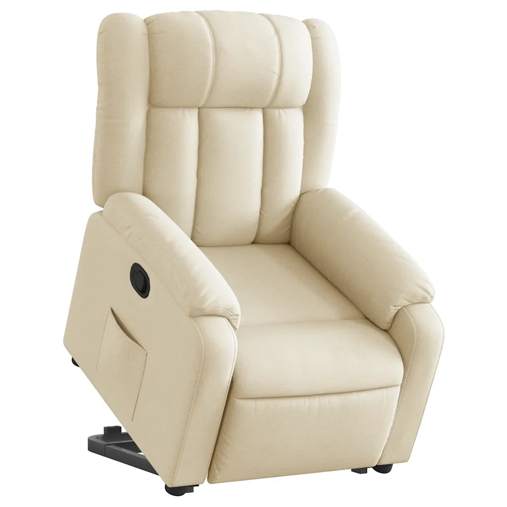 Poltrona Alzapersona Reclinabile Crema in Tessuto 3205325