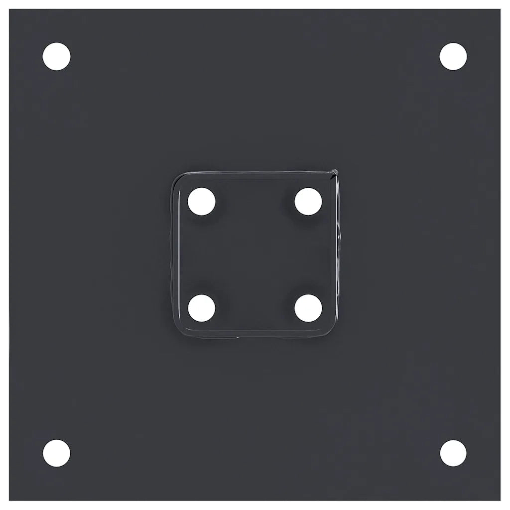 Basi per Pali Quadrati 12 pz 51x51mm Acciaio Verniciato Polvere
