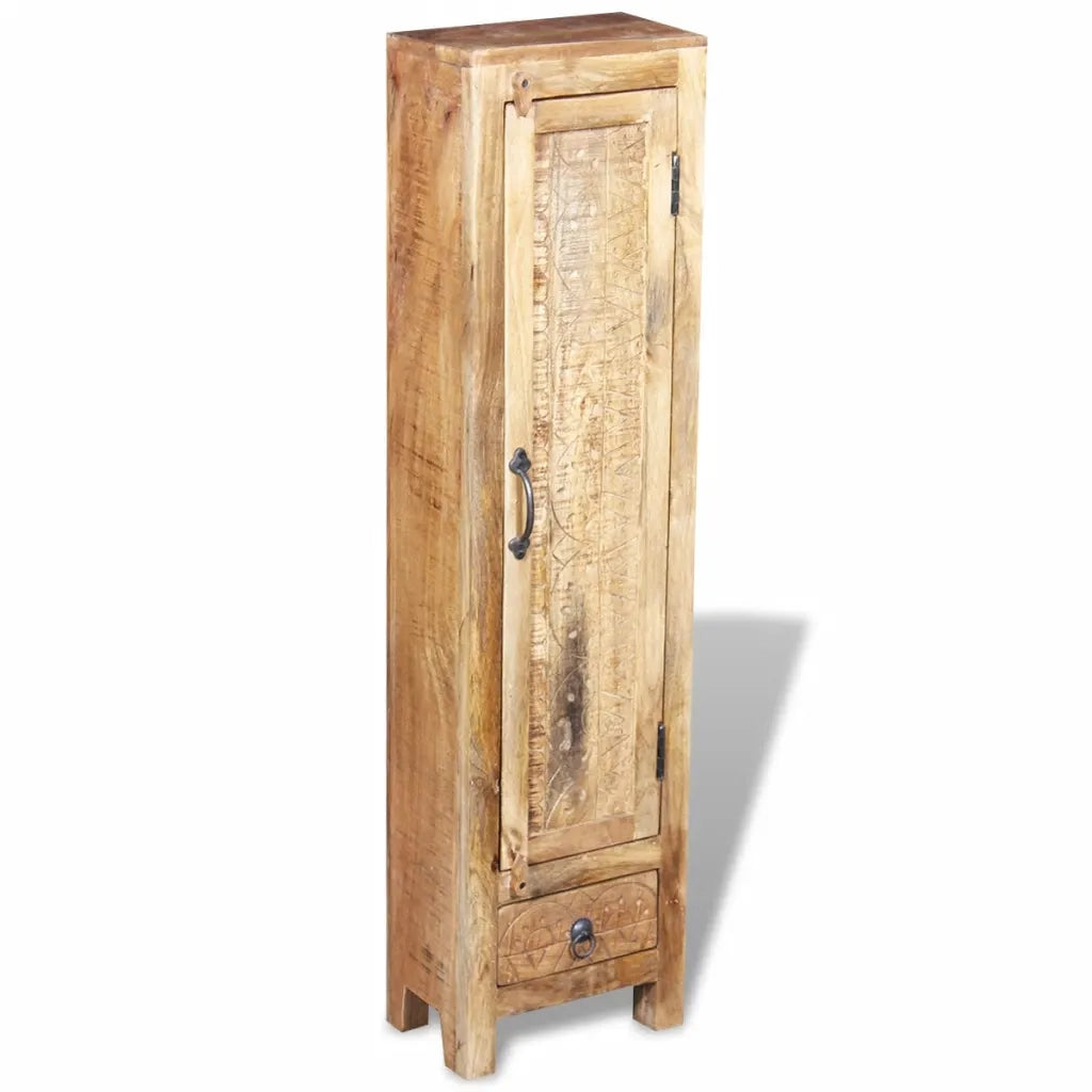 Armadio Vanity Specchiera 2 Armadietti Legno Massello di Mango 243463