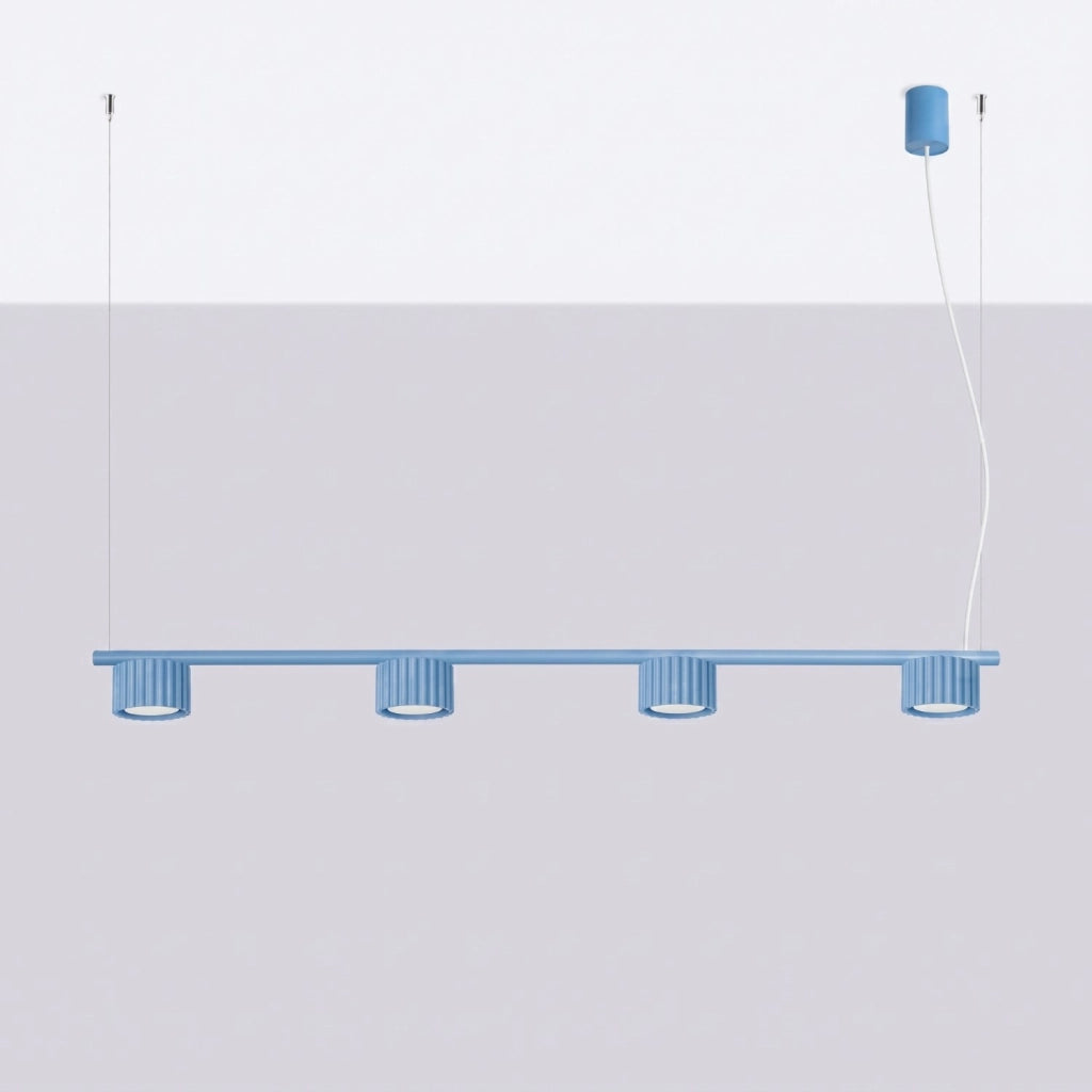 Lampadario AURA 4 azzurro Gx53