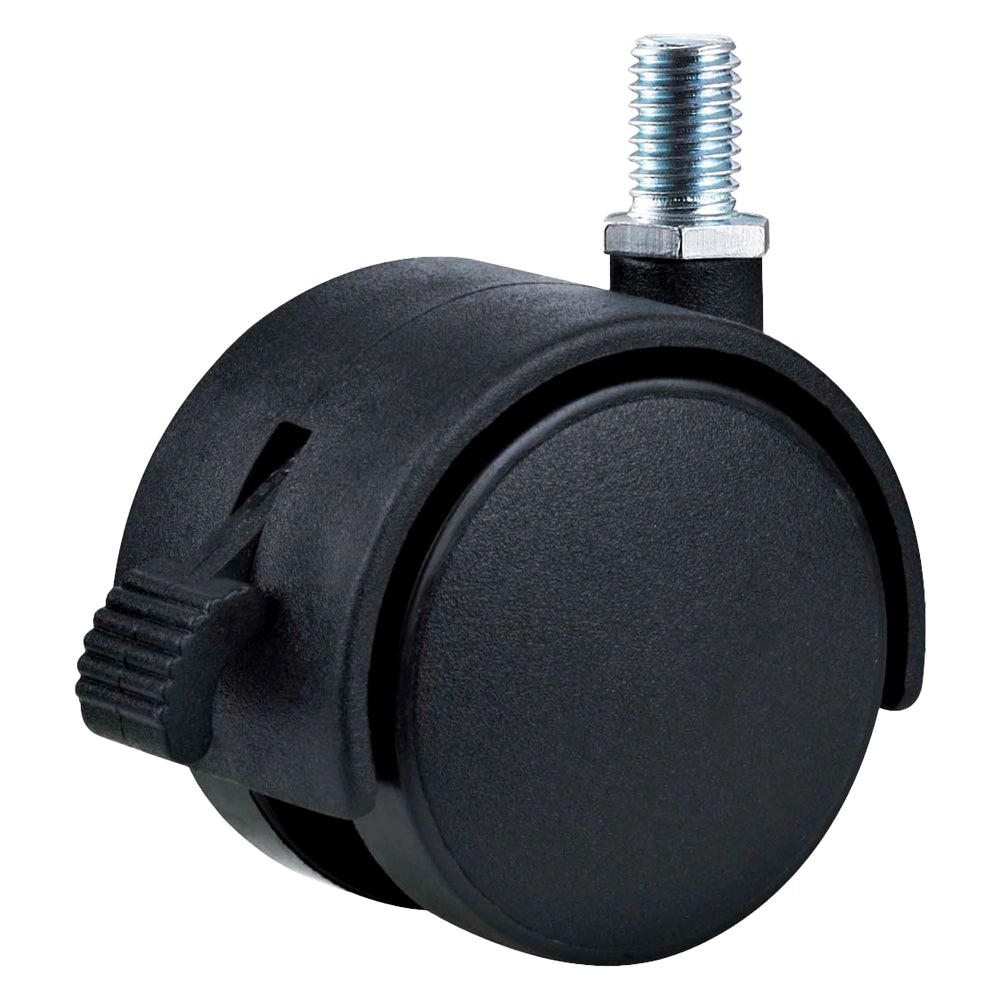 RUOTA PER MOBILI DOPPIA ÃE¸ 40 - perno MA8 - capacitÃE kg 25 - pz 2 BL  - UNIKO