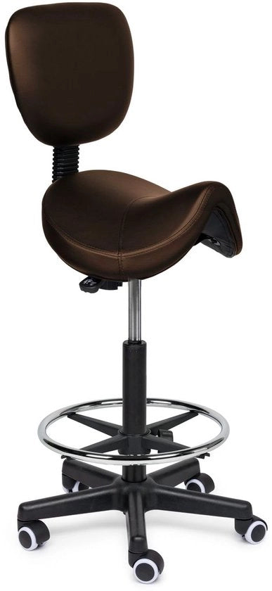 Seduta Ergonomica di Alta Qualità - Seduta con Schienale - Seduta con Ruote - Seduta per Adulti - Seduta Alta - Capacità di Carico fino a 175 kg - Sedia da Ufficio