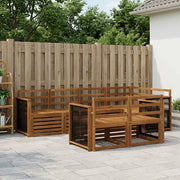 Set divano sezionale 6 pcs Naturale Legno di Acacia Massello