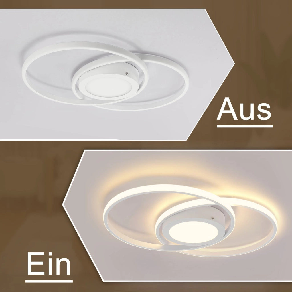 ZMH Lampada da soffitto a LED dimmerabile con telecomando - Illuminazione per interni da 48 W