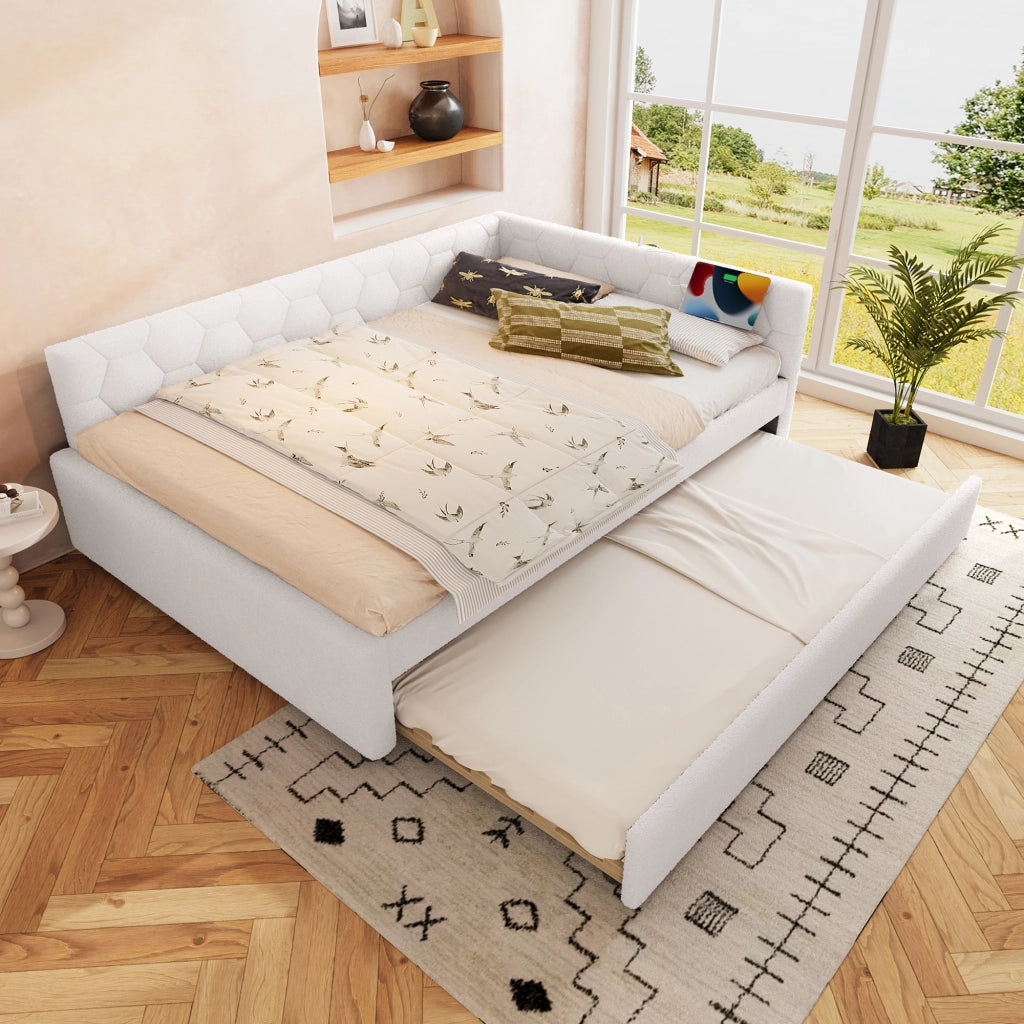Letto giorno con funzione divano in velluto 140x200 cm