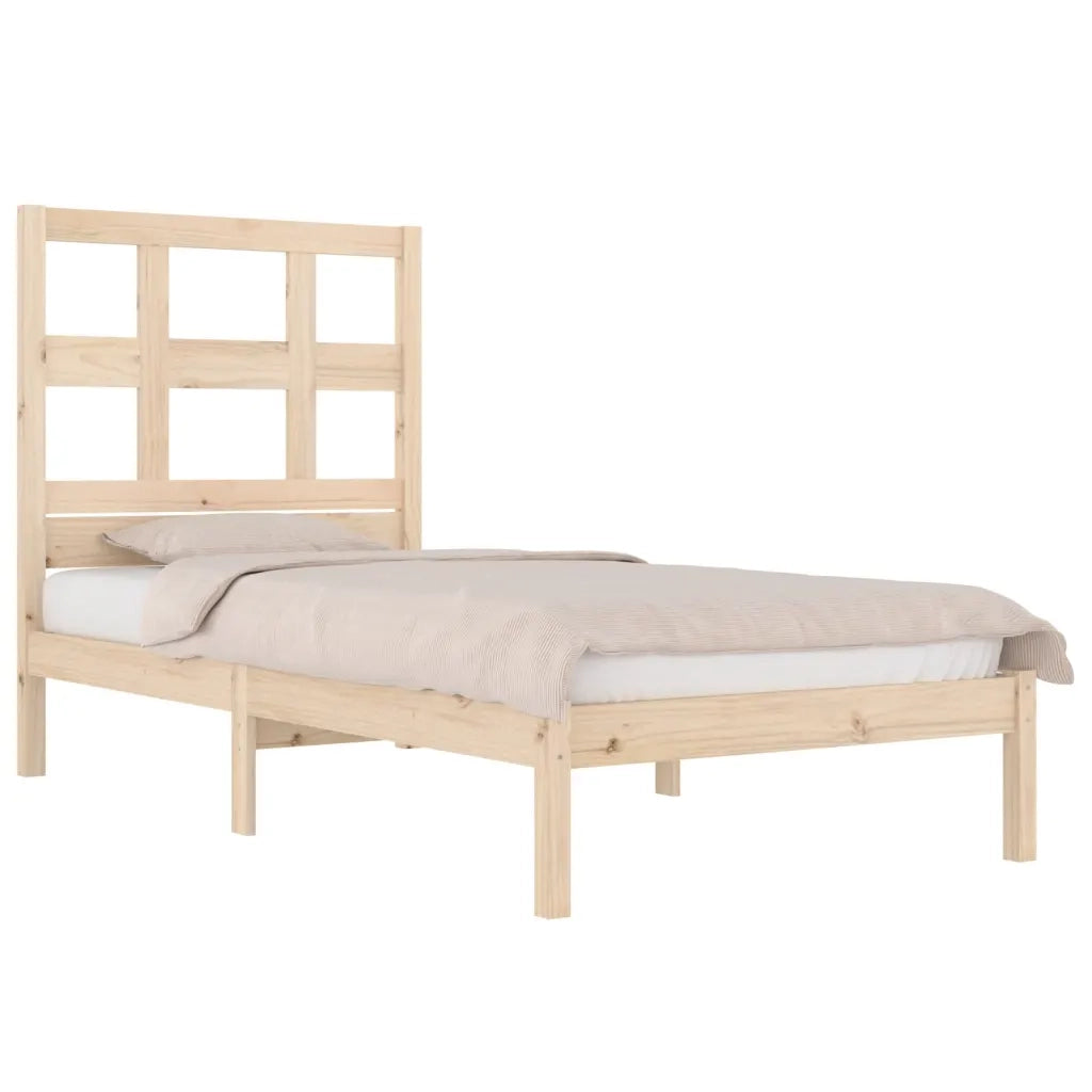 Letto senza Materasso-Struttura Letto 90x190 cm in Legno Massello di Pino 817031
