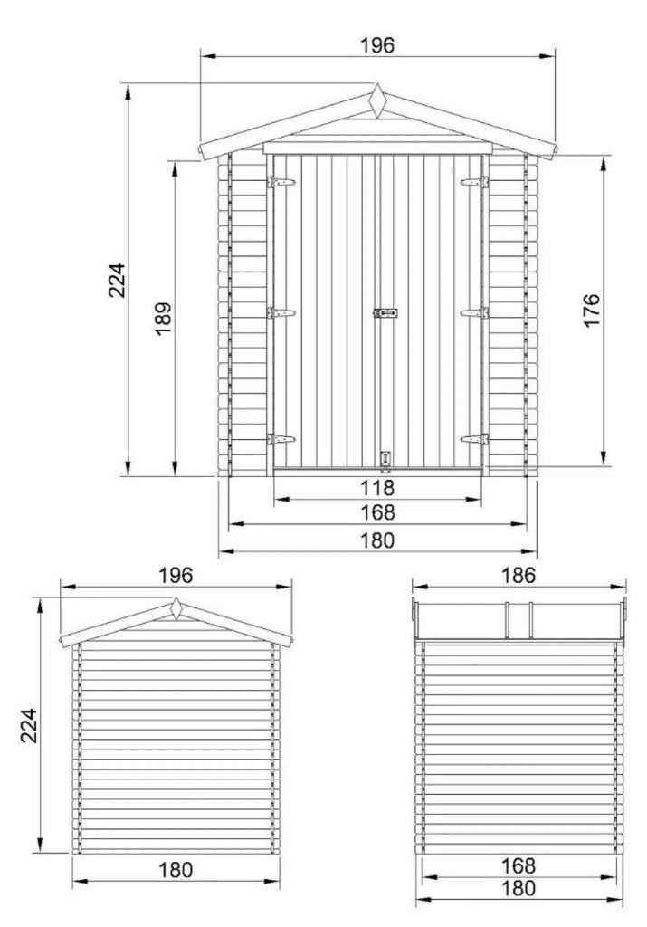 Casetta da Giardino in Legno 2,82 m² – TIMBELA M320C1+M320G