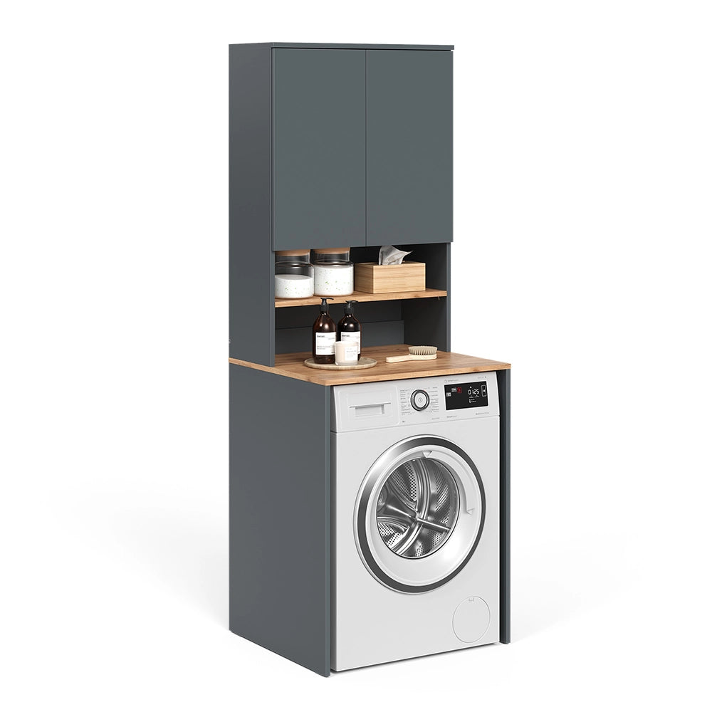 Vicco Mobile lavatrice Antracite/quercia dorata 68 x 88.2 cm 2 parti con ripiano