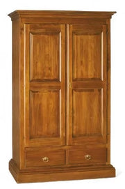 Armadio 2 ante in legno arte povera noce biondo 125x60x200 - Mobili 2G