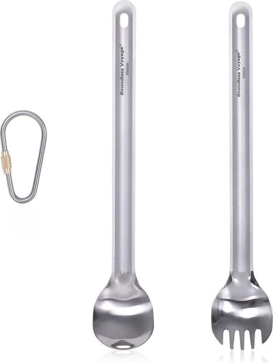Set di Campeggio in Titanio - Leggero - Inclusa Ciotola e Padella - Set di Cottura Esterno Portatile - Per Escursioni - Trekking - Survival - Picnic - Bagaglio di Viaggio - X01NSK76