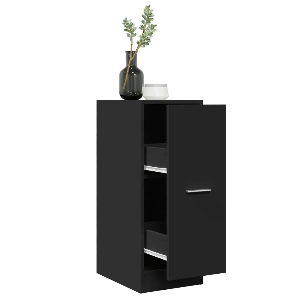 vidaXL Armadietto da Farmacia Nero 30x41x77,5 cm in Truciolato