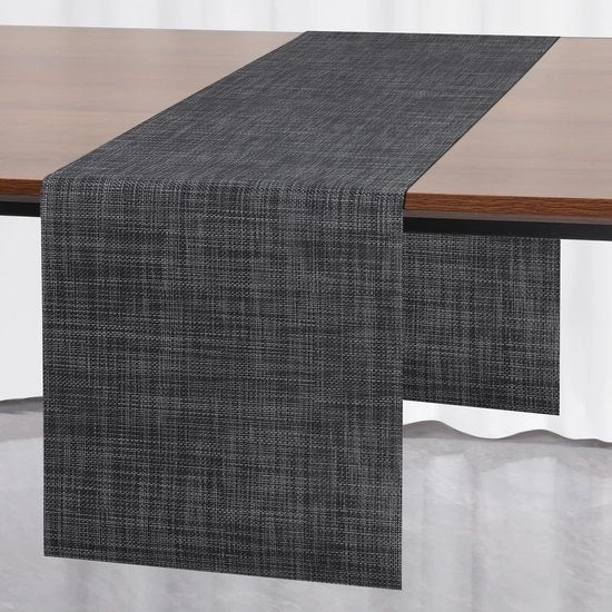 Tavolo esterno, moderno tavolo esterno, lavabile, isolato termicamente in PVC per esterni, per abitazioni, ristoranti e hotel, 30 x 240 cm (grigio scuro)