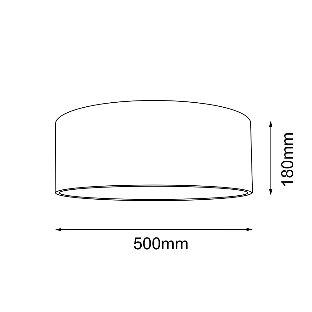 Plafoniera tonda Ø50 1 luce E27 juta/bianco Lamego Shilo