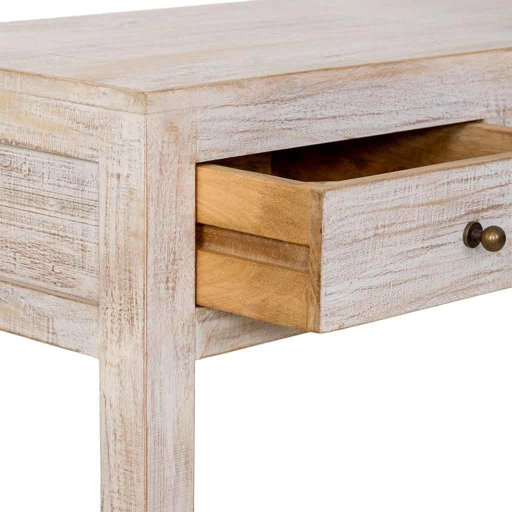 Consolle in legno bianco 119,38x40,64x78,74h cm