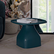 Midelt, Tavolino da Salotto Adatto per Indoor/outdoor Angoli Arrotondati, 48x48x38h cm blu