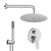 Set doccia incasso con braccio soffione e kit doccino acciaio cromo linea Vegas