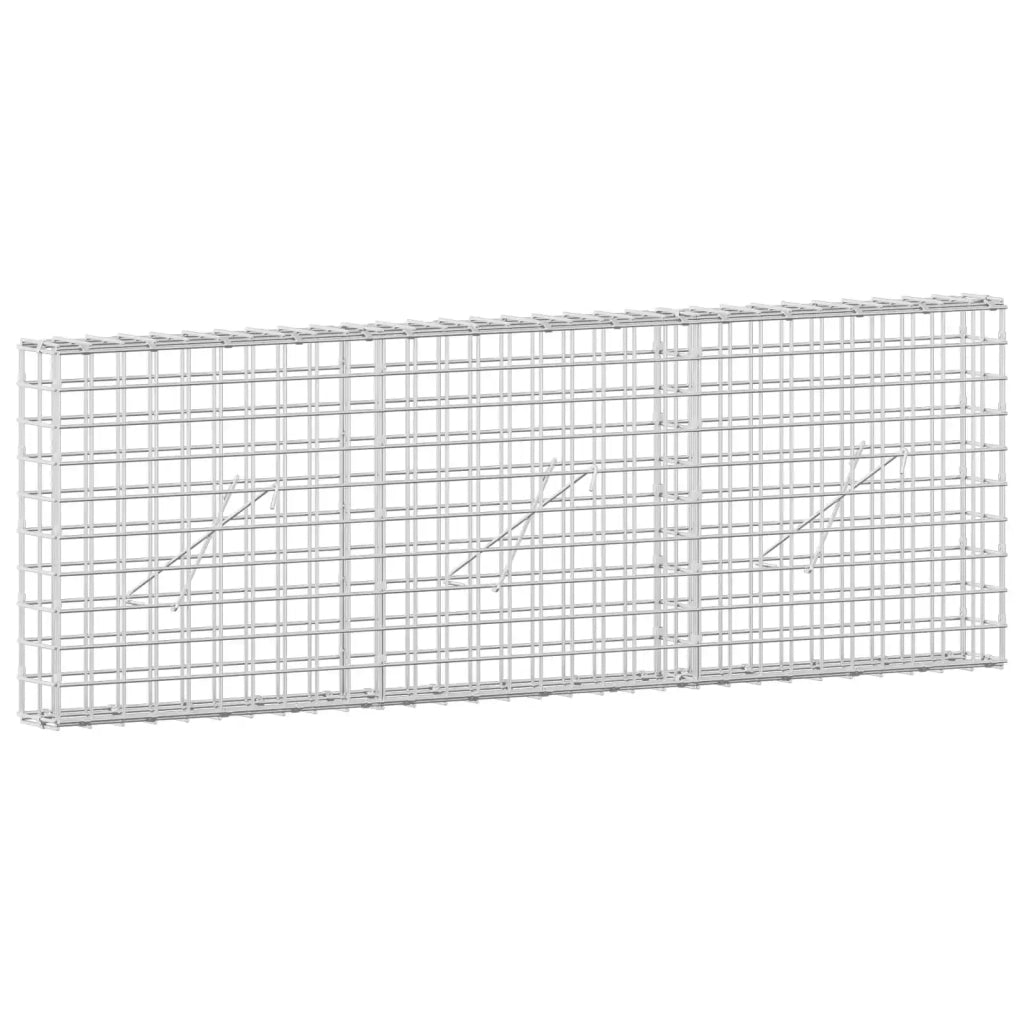 Gabione con filo da 5 mm e rete da 5x5 cm 150x10x50 cm 3463941