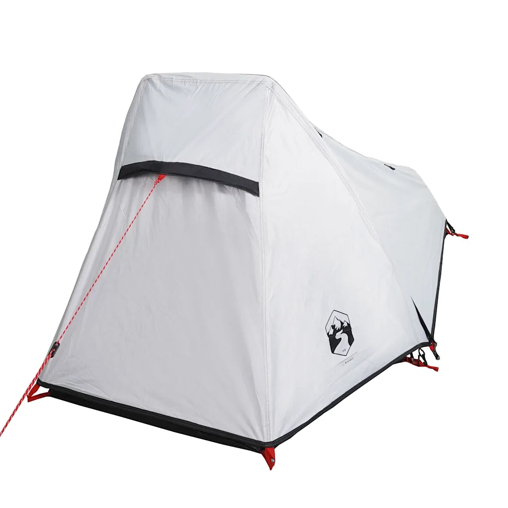 Tenda Campeggio a Tunnel 1 Persona Bianca Tessuto Impermeabile 94611