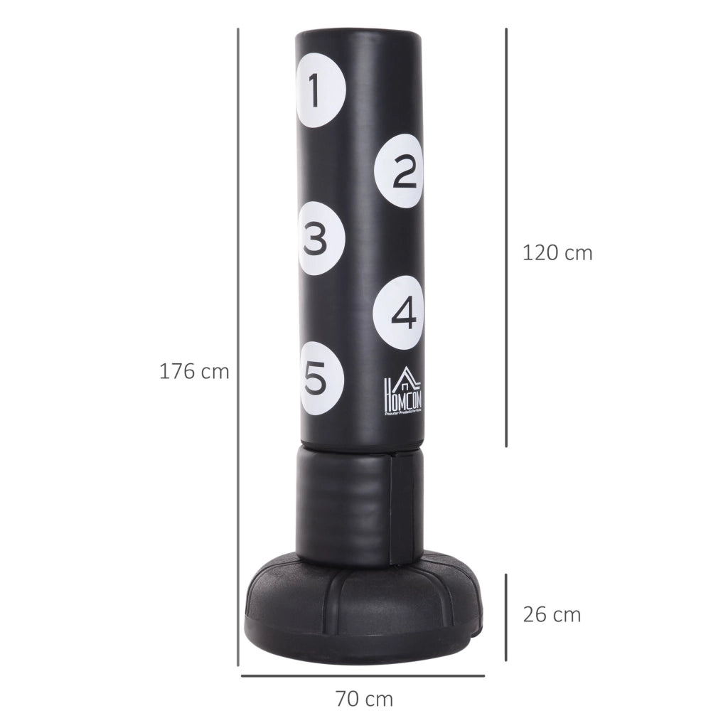 Sacco da boxe con supporto ¨C zephmum ¨C nero 176 cm