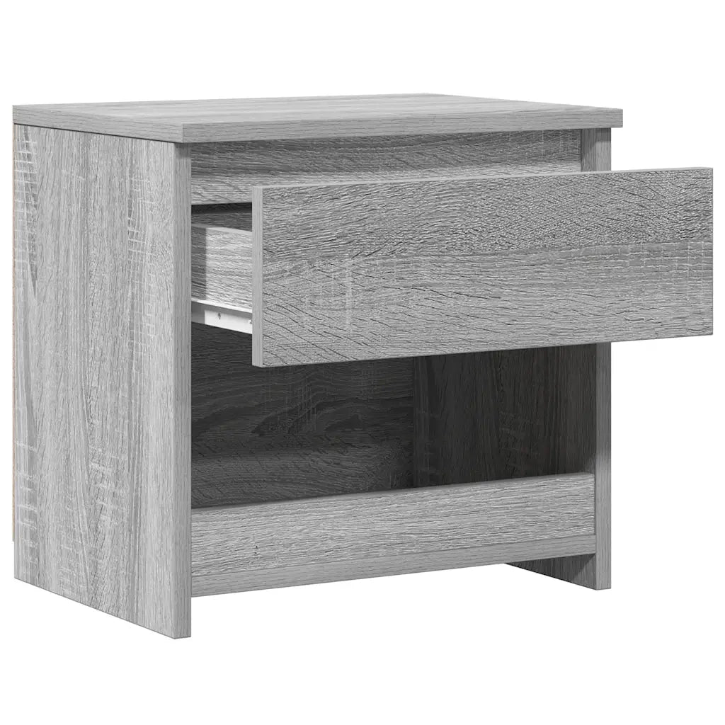 Comodini Rovere Grigio 2pz 40x30x39 cm Legno Ingegnerizzato 815132