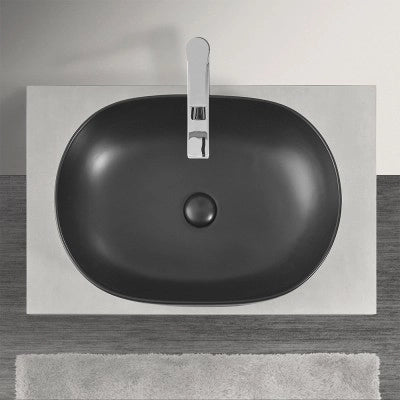 Mensolone bagno 80 cm grigio chiaro per lavabo da appoggio Master