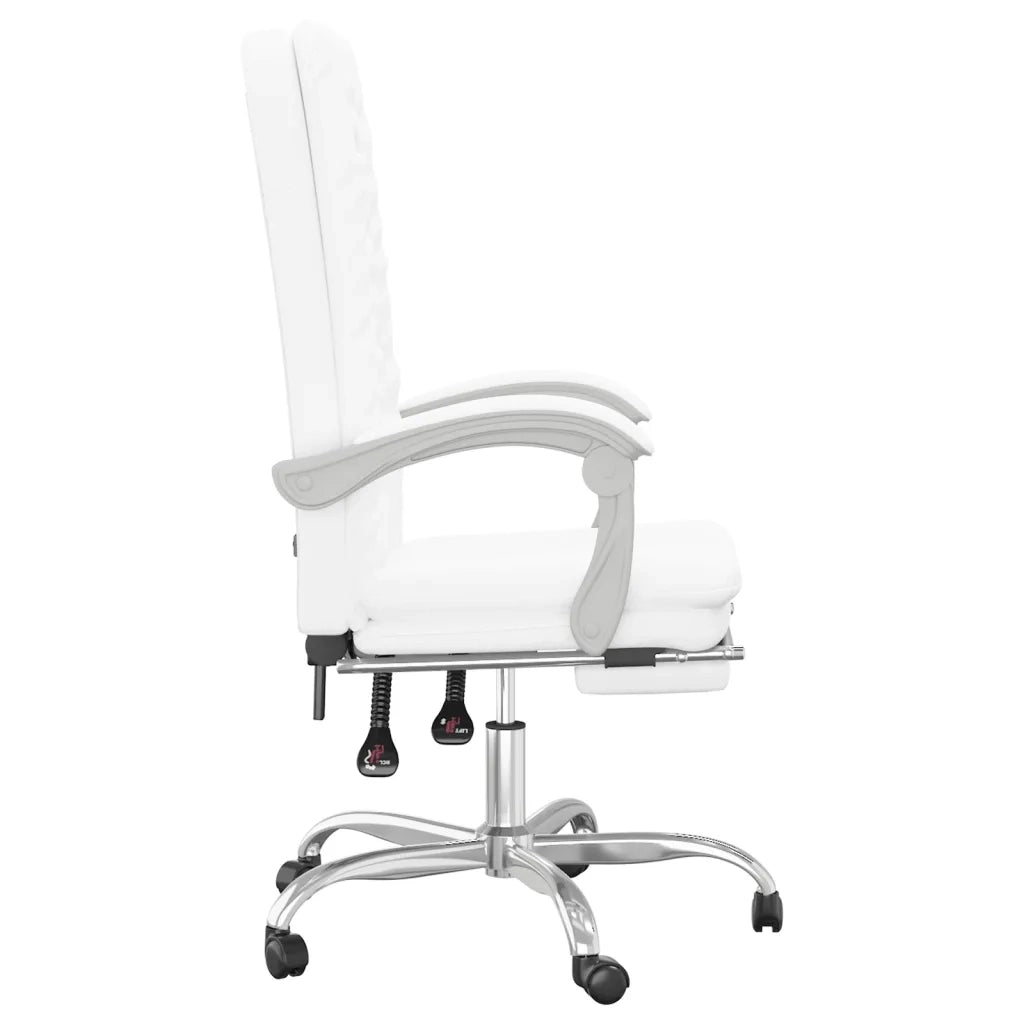 Poltrona da Ufficio Reclinabile Bianca in Similpelle cod mxl 26949