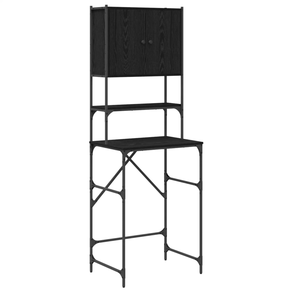 Armadio per Lavatrice Rovere Nero 68 x 48,5 x 194 cm CFW6907892