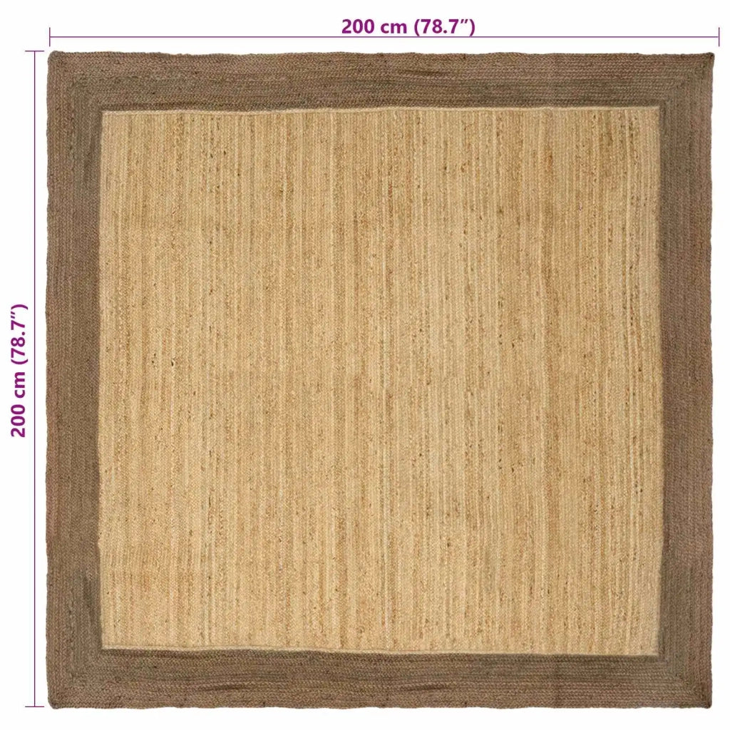 Tappeti per area Grigio 200 x 200 cm Juta
